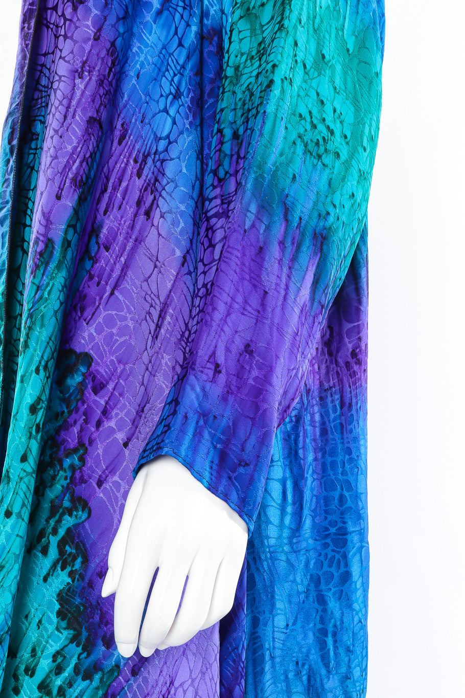 L Leanne hand painted silk kimono duster sleeve detail @recessla