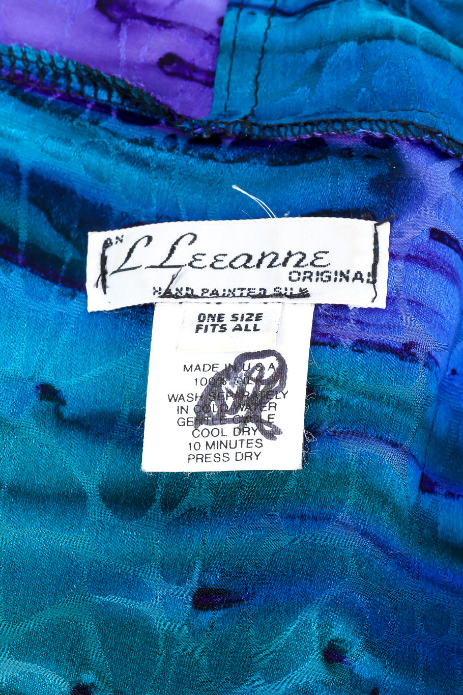 L Leanne hand painted silk kimono duster designer label @recessla