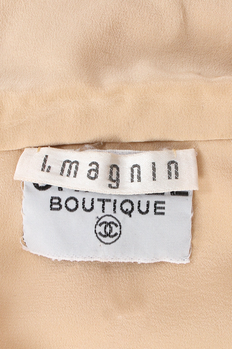 Vintage Chanel Boutique for I.Magnin Pleat Panel Dress I.Magnin logo @ Recess LA
