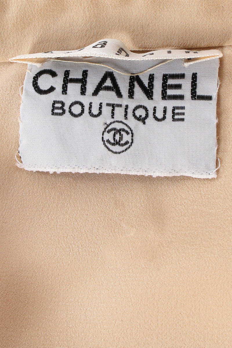 Vintage Chanel Boutique for I.Magnin Pleat Panel Dress chanel boutique logo @ Recess LA