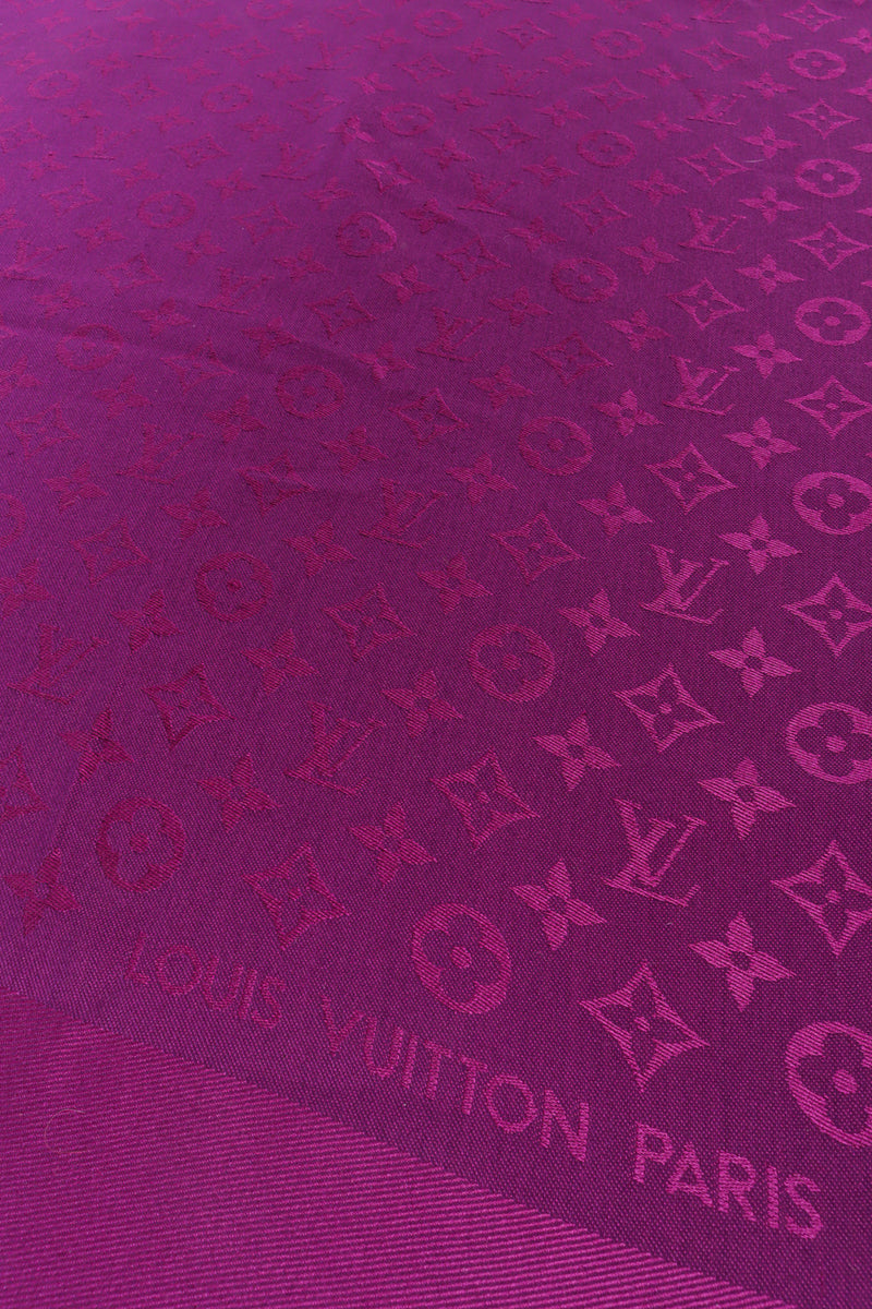 Louis Vuitton Oversized Monogram Scarf closeup monogram/brand @recessla
