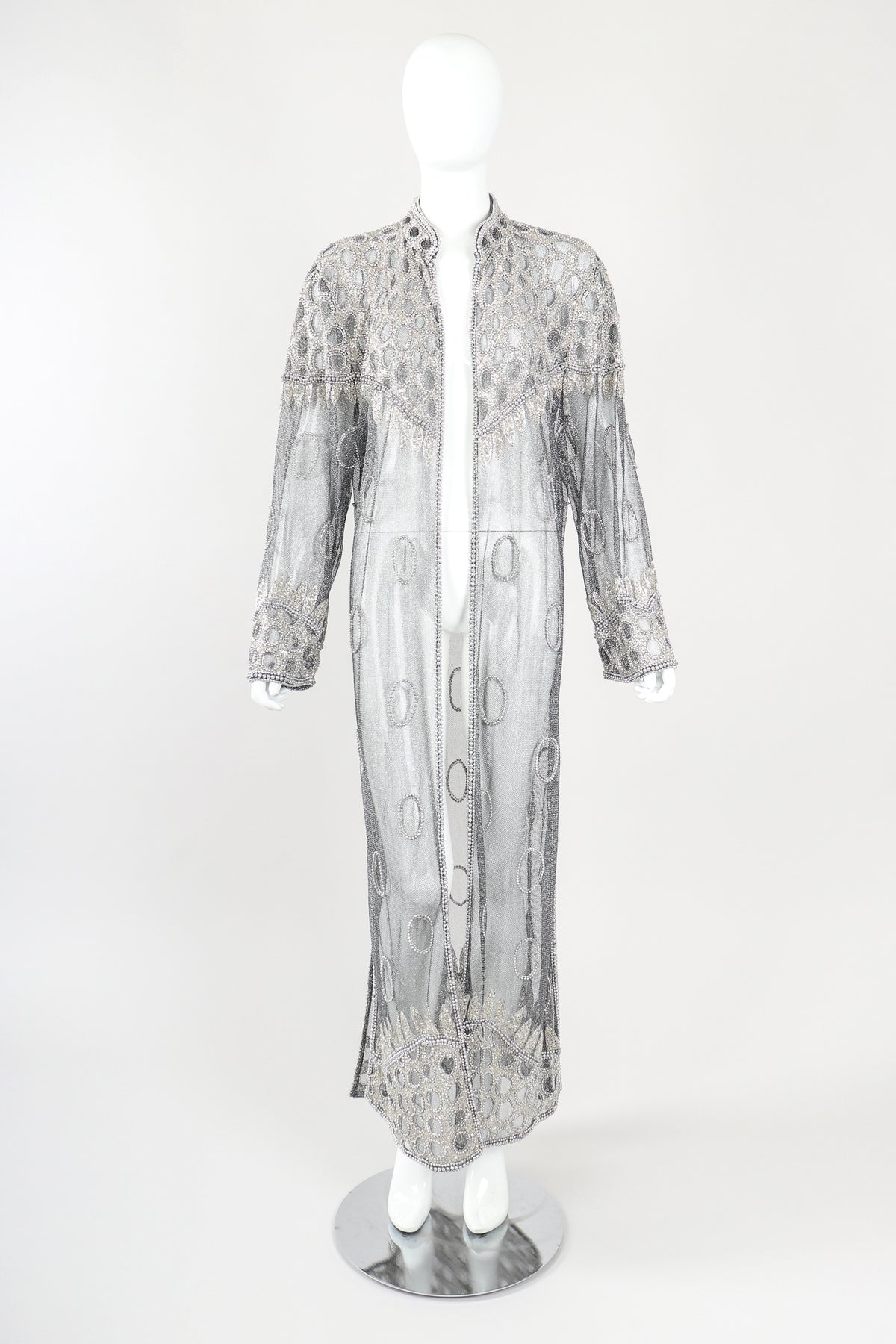 Beaded duster jacket top