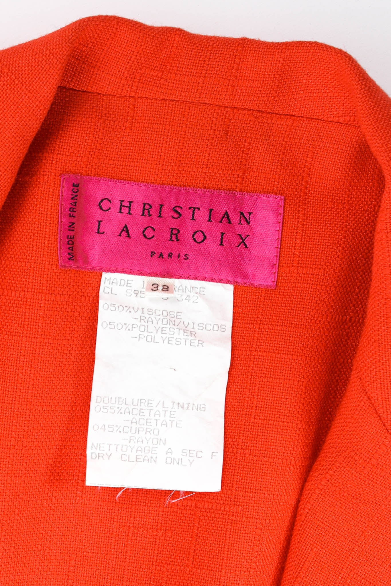 Vintage Christian Lacroix Geo Woven Blazer & Skirt Suit Set jacket tag @ Recess Los Angeles