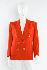 Vintage Christian Lacroix Geo Woven Blazer & Skirt Suit Set mannequin top front @ Recess Los Angeles