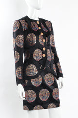 Vintage Christian Lacroix Auspicious Cloud Jacket & Skirt Set mannequin close angle @ Recess LA