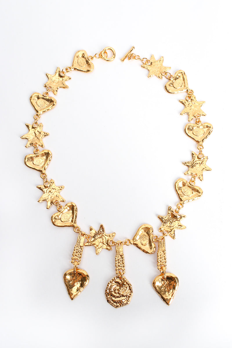 Vintage Christian Lacroix Hammered Charm Necklace back side @ Recess LA