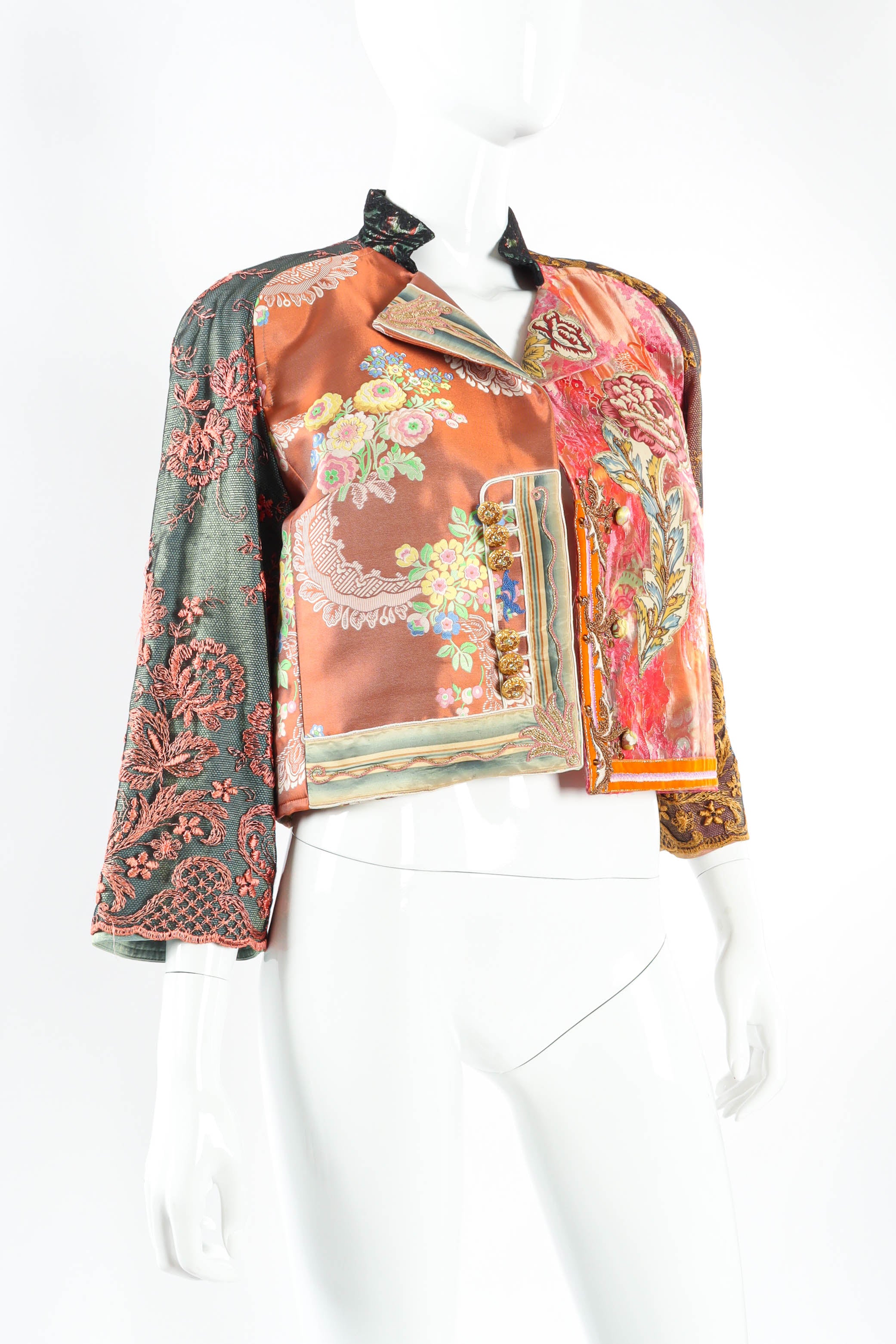 Vintage Christian Lacroix Lace Brocade Jacket mannequin angle @ Recess Los Angeles