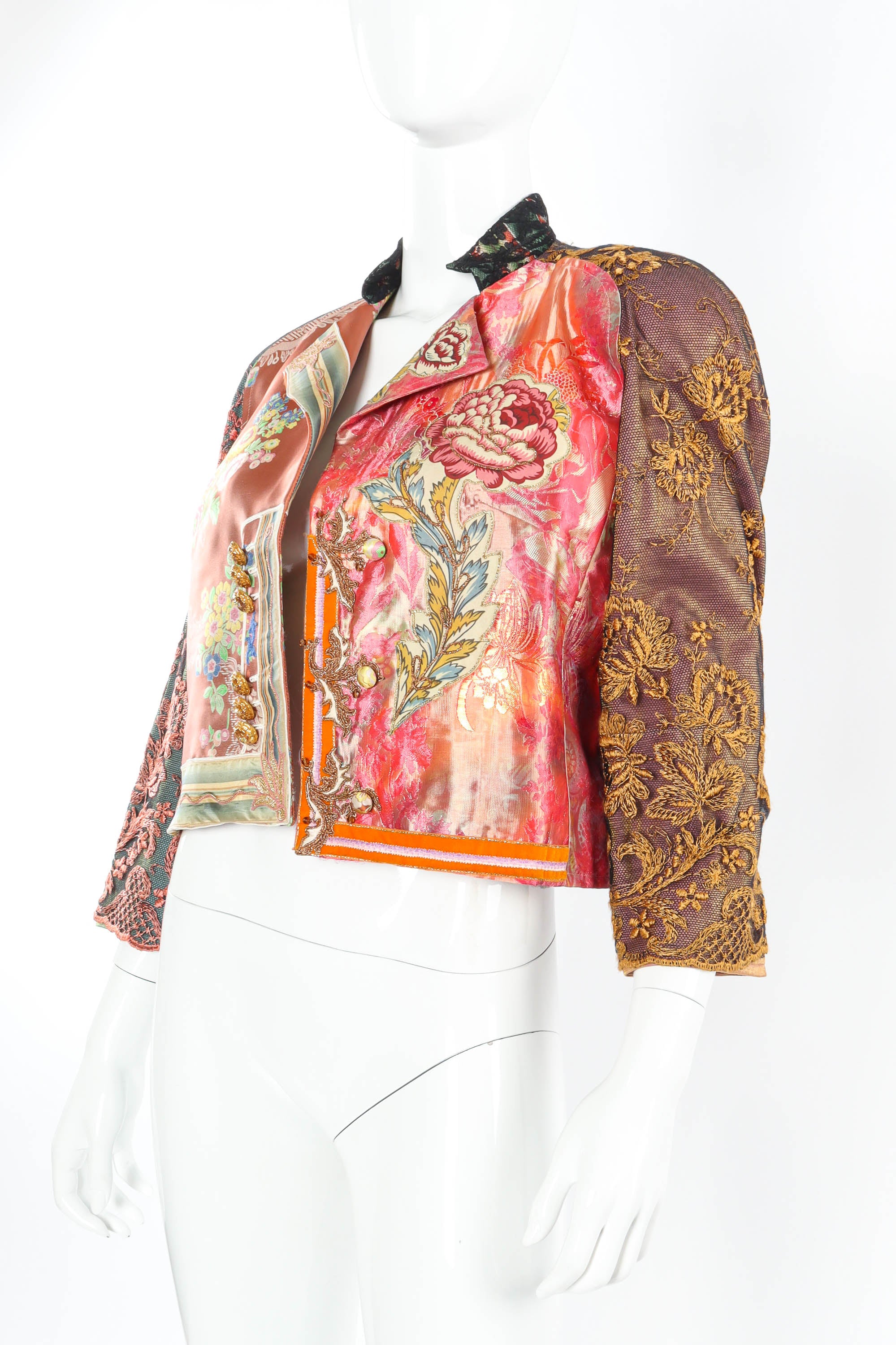 Vintage Christian Lacroix Lace Brocade Jacket mannequin angle @ Recess Los Angeles