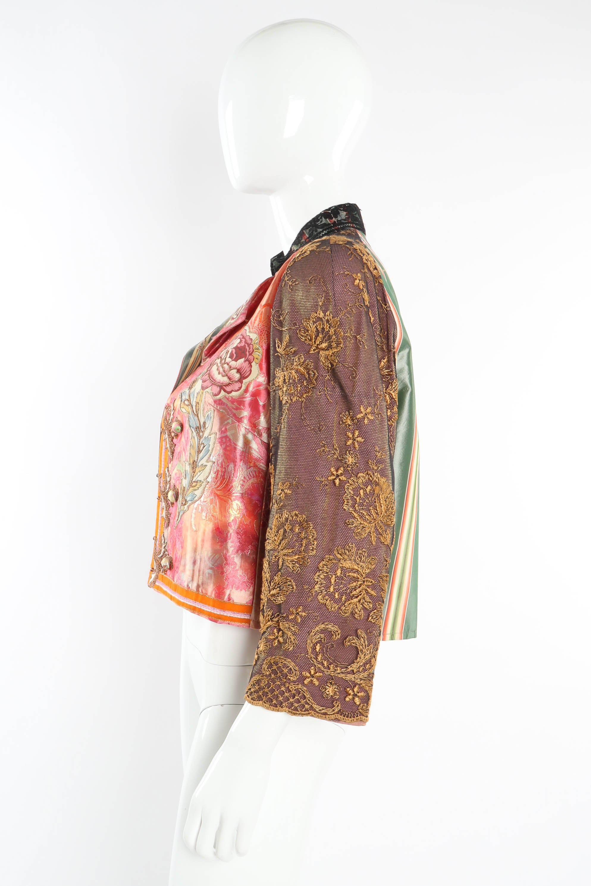 Vintage Christian Lacroix Lace Brocade Jacket mannequin side @ Recess Los Angeles