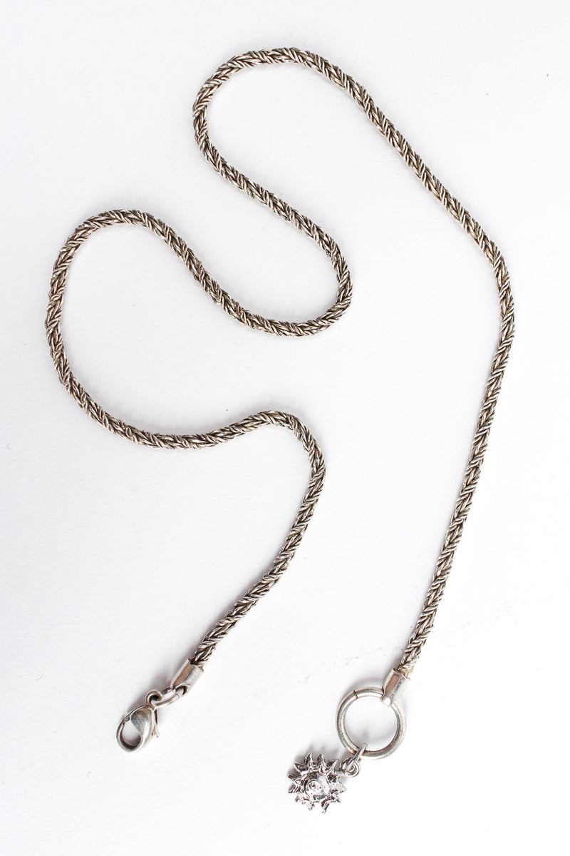 Vintage Christian Lacroix Brutalist Geo Cross Necklace creative necklace front @ Recess LA