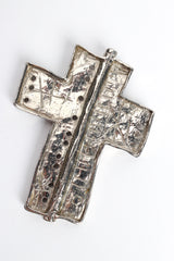 Vintage Christian Lacroix Brutalist Geo Cross Necklace necklace front @ Recess LA