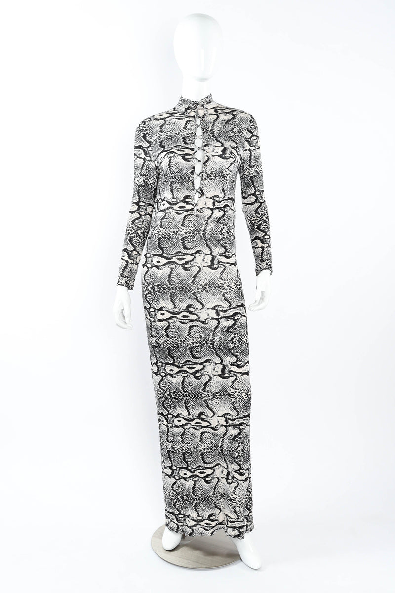 Vintage La Mendola Snake Lace Up Dress on mannequin front @ Recess LA