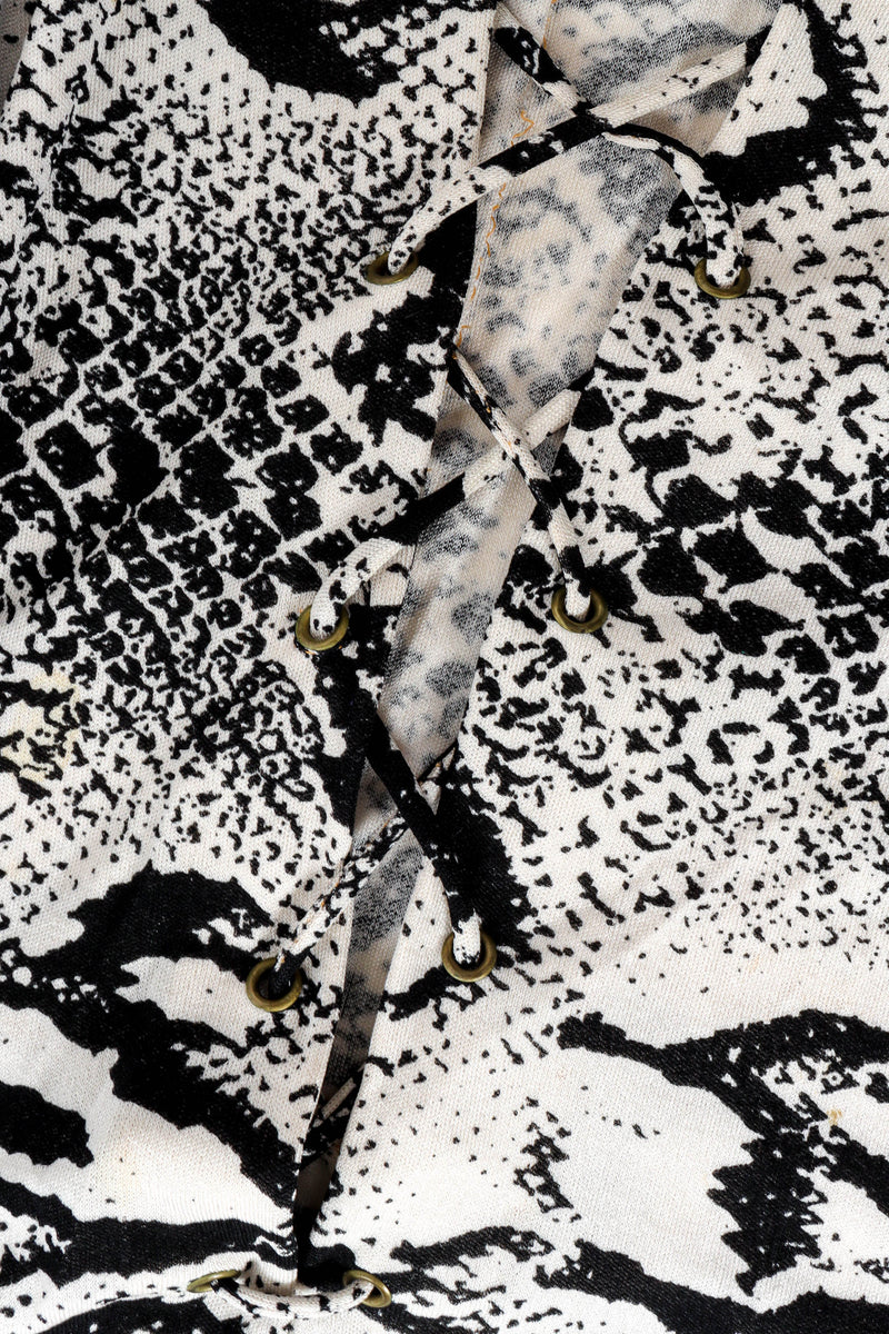 Vintage La Mendola Snake Lace Up Dress lace up details @ Recess LA