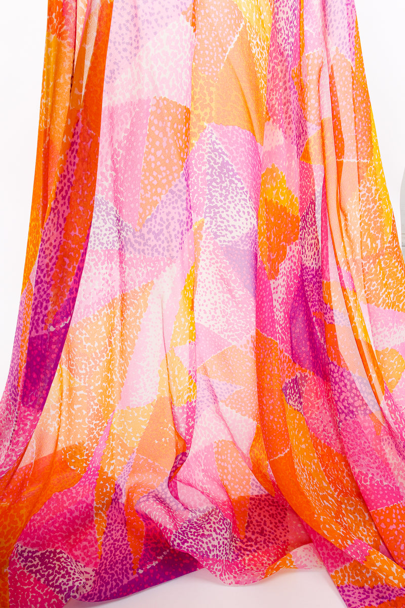 Vintage La Mendola Geometric Silk Jersey Dress, overskirt fabric detail @ Recess LA