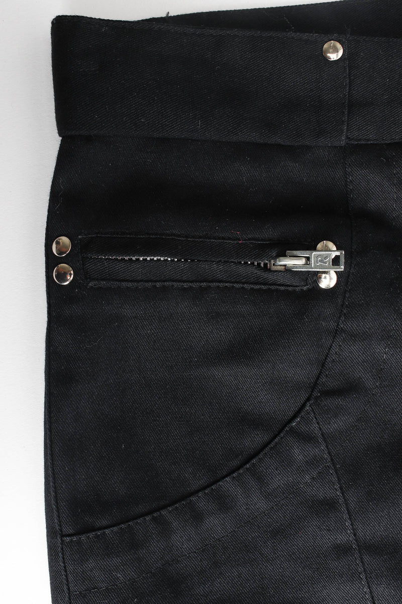 Vintage La Milliardaire Studded Fringe Panel Pant decorative zipper @ Recess LA
