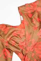 Recess Los Angeles Designer Consignment Vintage La Jean's San Francisco Dandelion Print Kimono Wrap Bodice Dress