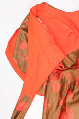 Recess Los Angeles Designer Consignment Vintage La Jean's San Francisco Dandelion Print Kimono Wrap Bodice Dress