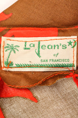 Recess Los Angeles Designer Consignment Vintage La Jean's San Francisco Dandelion Print Kimono Wrap Bodice Dress