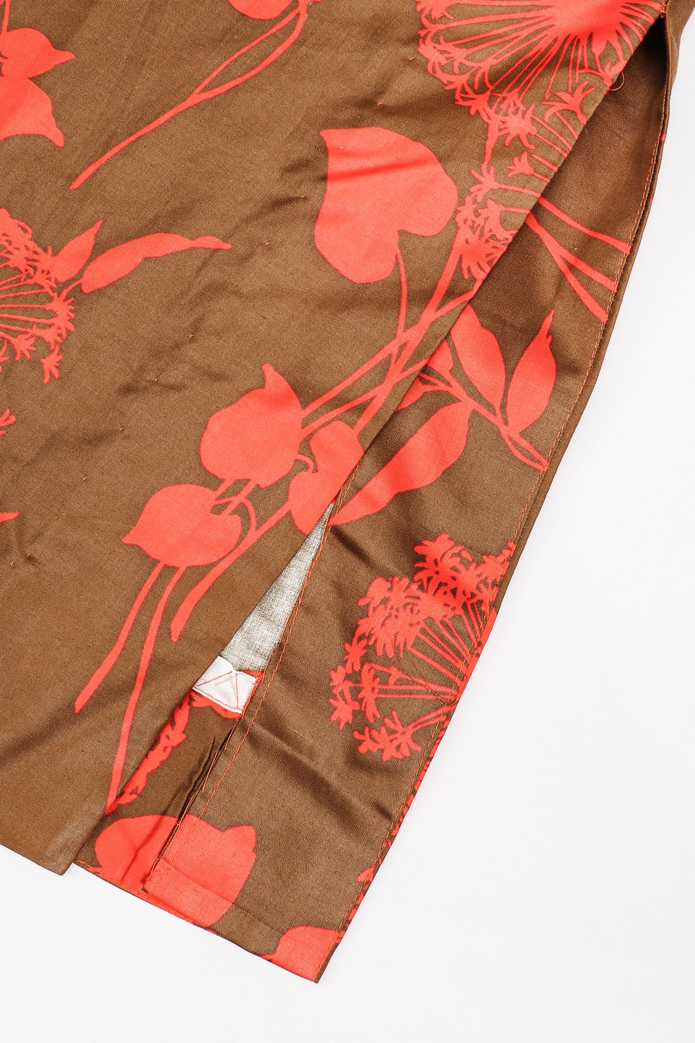 Recess Los Angeles Designer Consignment Vintage La Jean's San Francisco Dandelion Print Kimono Wrap Bodice Dress
