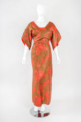 Recess Los Angeles Designer Consignment Vintage La Jean's San Francisco Dandelion Print Kimono Wrap Bodice Dress