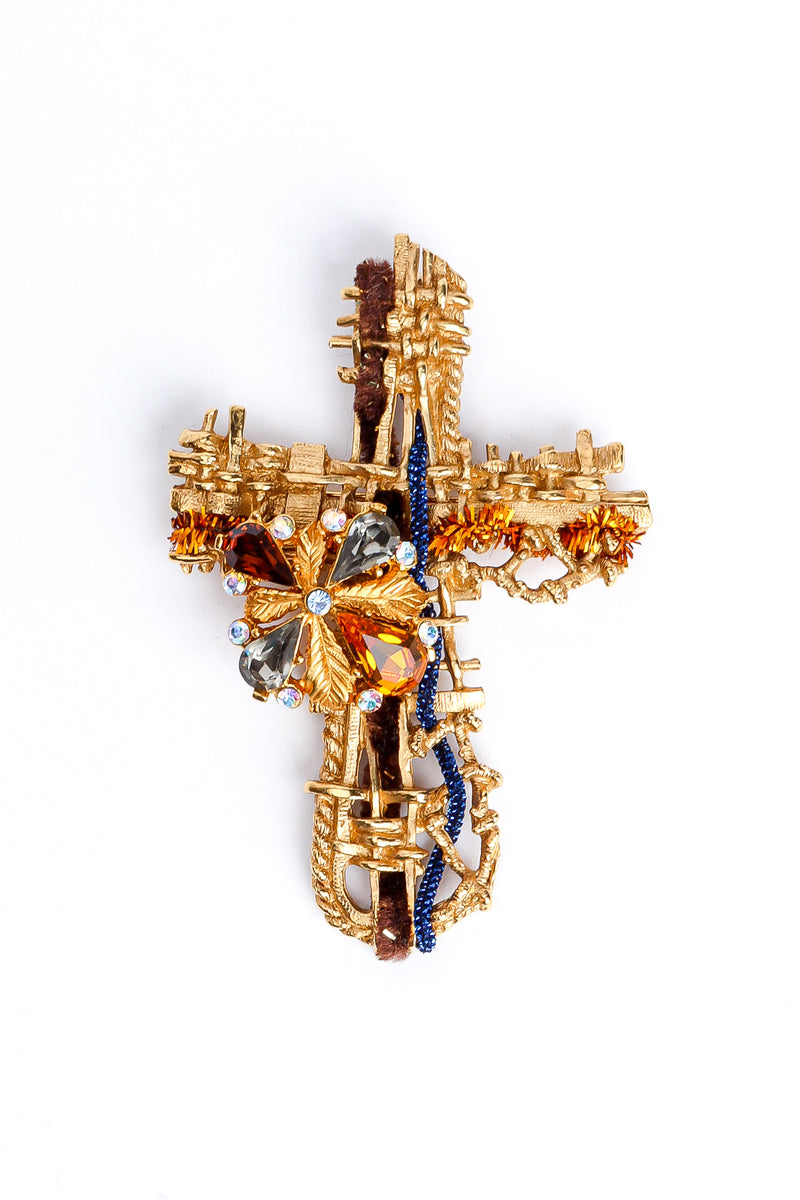 Vintage Christian Lacroix Abstract Cross Pendant Brooch at Recess Los Angeles