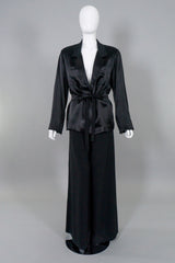 Karl Lagerfeld Vintage Silk Satin Smoking Jacket & Pant