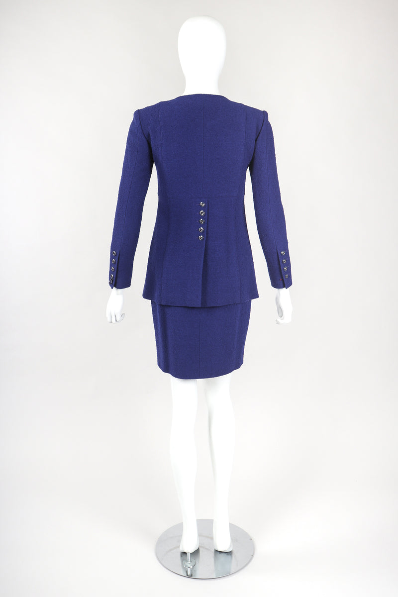 Recess Designer Consignment Vintage Karl Lagerfeld Bustier Bouclé Jacket & Skirt Suit Set Los Angeles Resale