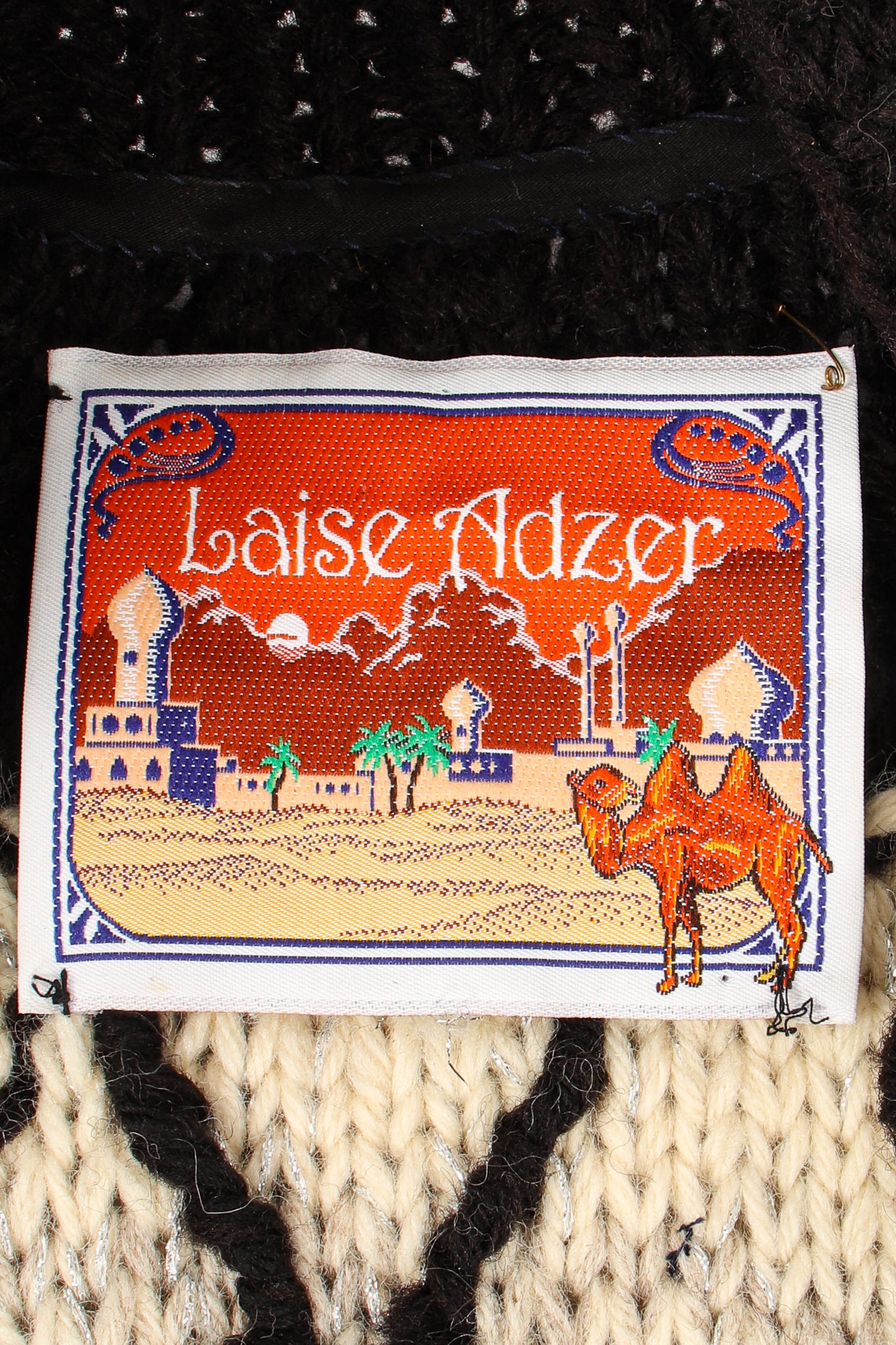 Vintage Laise Adzer Winter Birch Knit Sweater Coat label at Recess Los Angeles