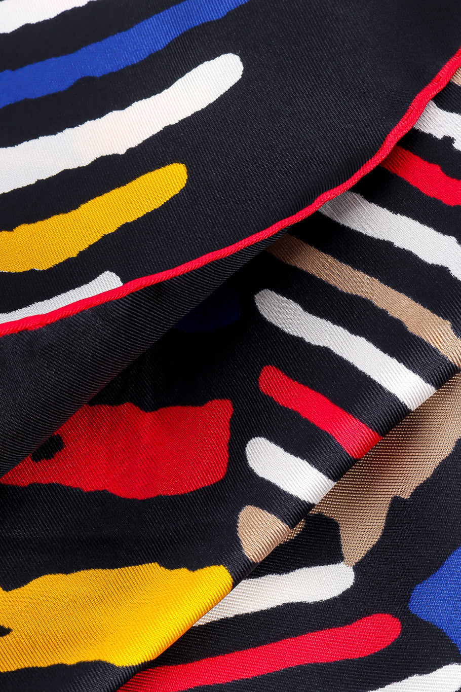 Striped scarf by Lanvin Close-up photo of fabric. @recessla