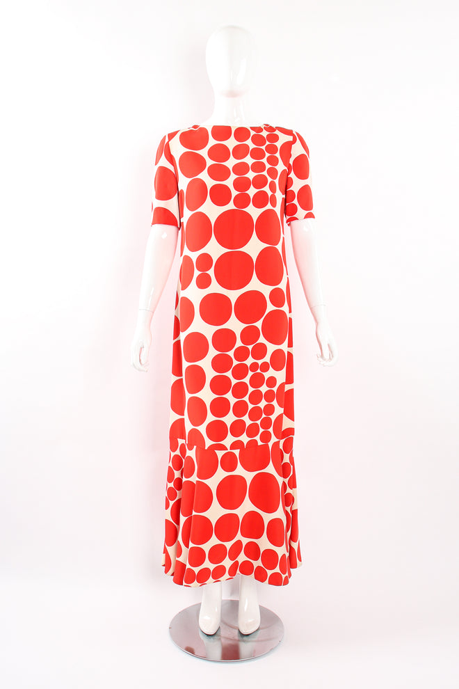 Vintage Lanvin Geometric Dot Mermaid Gown on Mannequin front at Recess Los Angeles