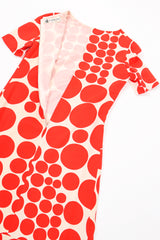 Vintage Lanvin Geometric Dot Mermaid Gown lining at Recess Los Angeles