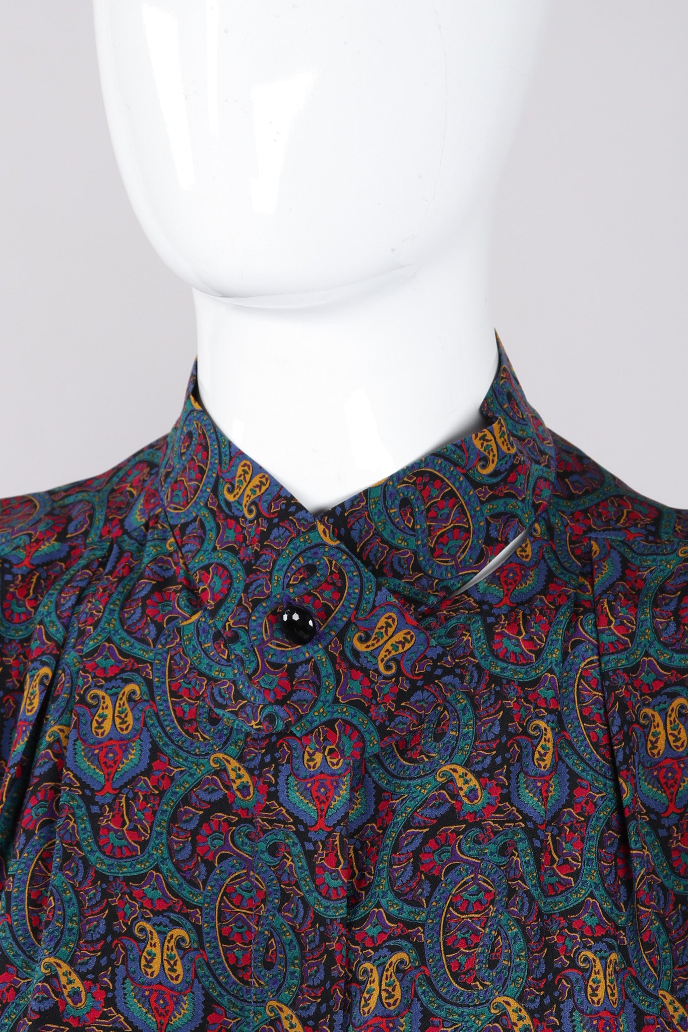 Recess Los Angeles Vintage Lanvin Silk Paisley Print Library Blouse & Skirt Set