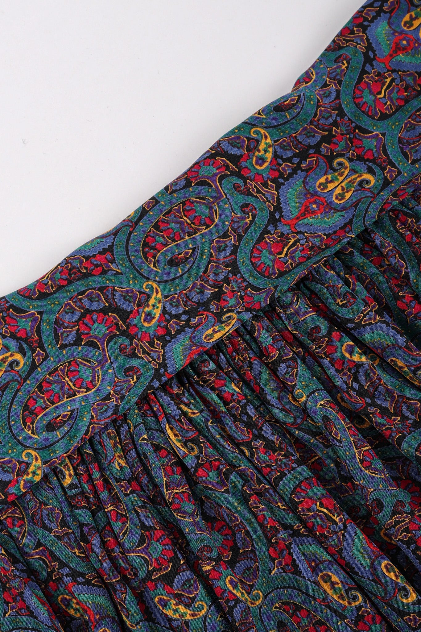 Recess Los Angeles Vintage Lanvin Silk Paisley Print Library Blouse & Skirt Set
