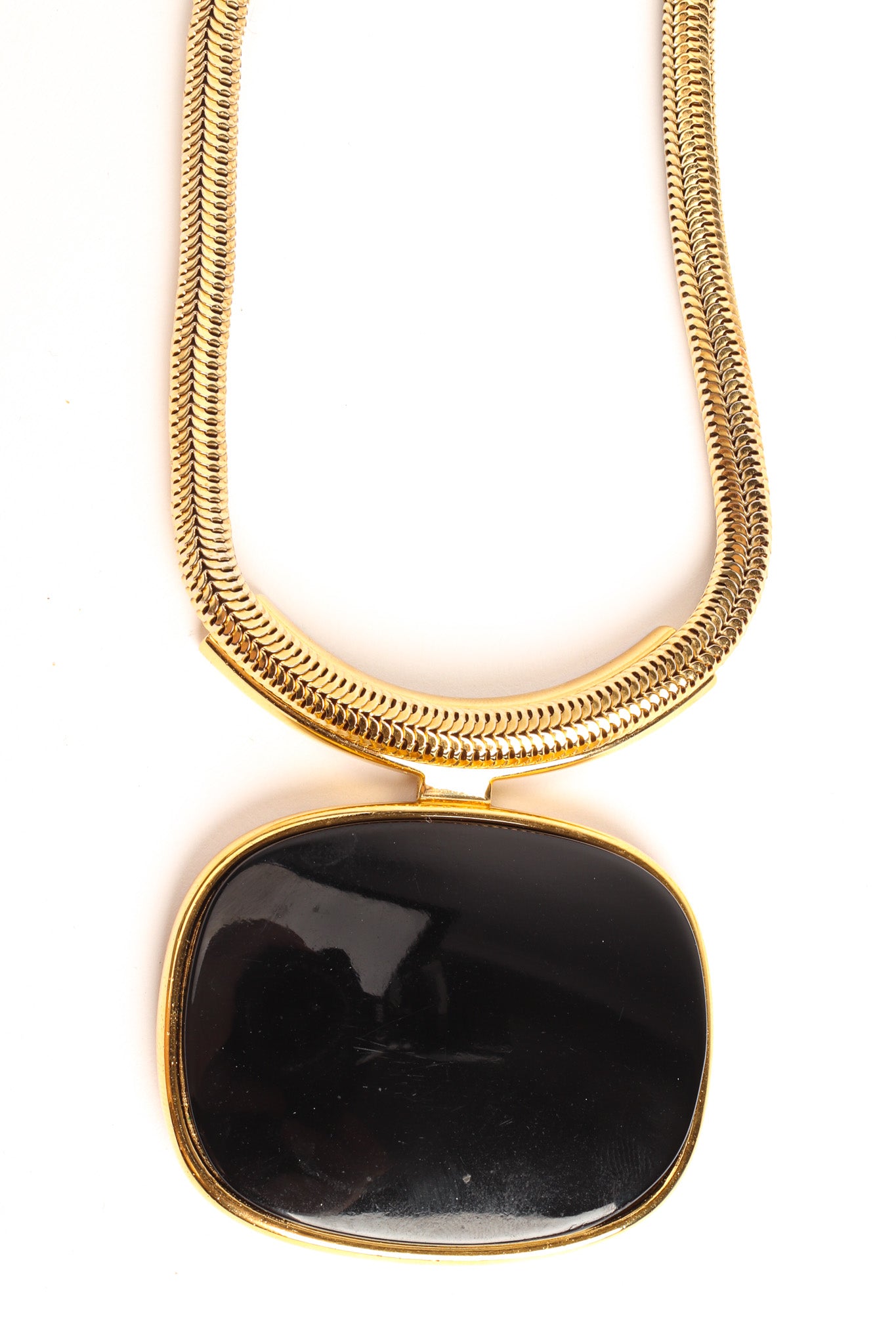 Vintage Lanvin 3 Pendant Necklace Boxed Set black pendant close light marks@ Recess LA