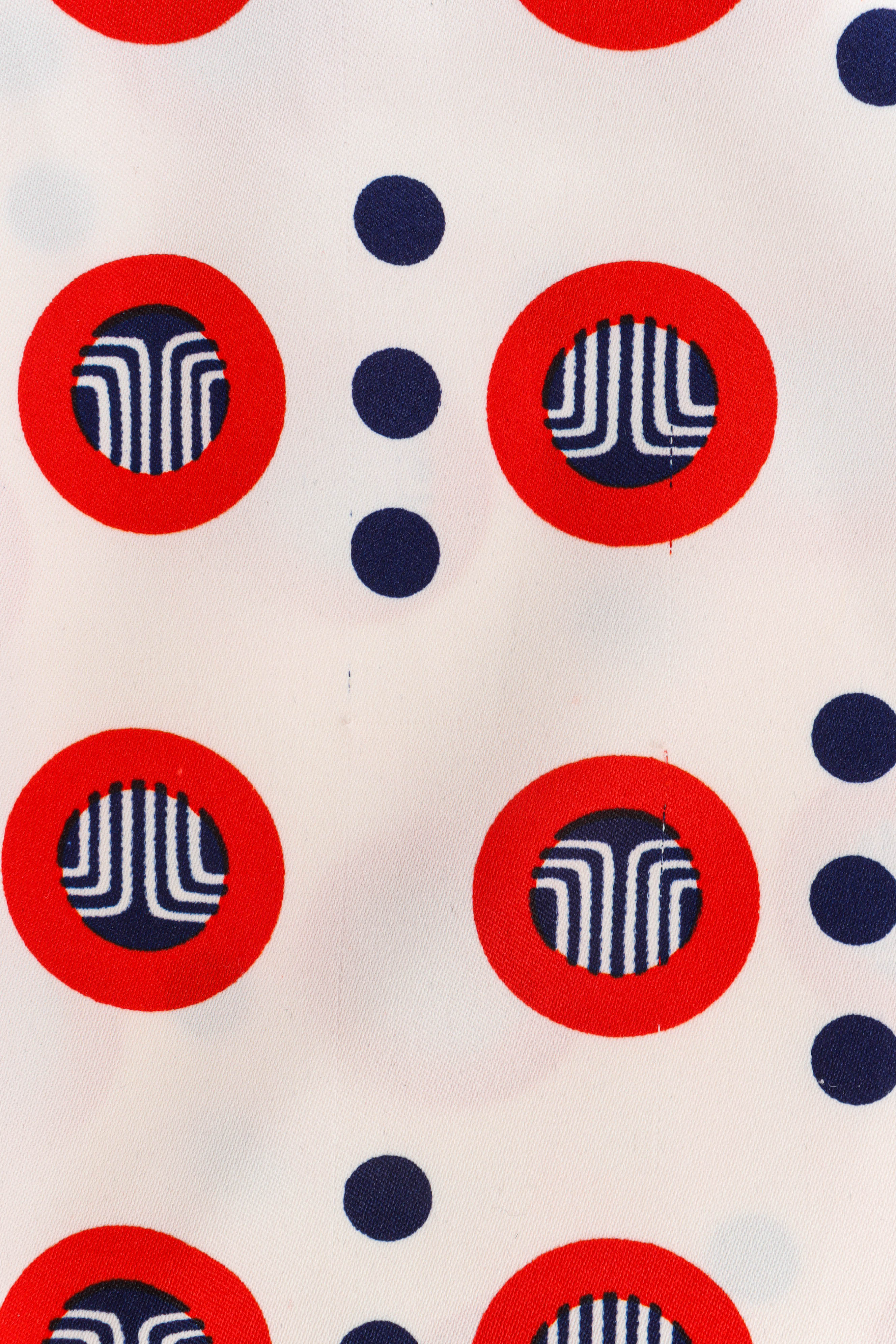 Vintage Lanvin Geo Circles Dot Blouse fabric run close up @ Recess Los Angeles