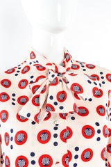 Vintage Lanvin Geo Circles Dot Blouse bow detail @ Recess Los Angeles