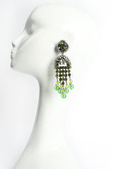 Lawrence Larry Vrba Rhinestone Deco Style Chandelier Earrings at Recess Los Angeles