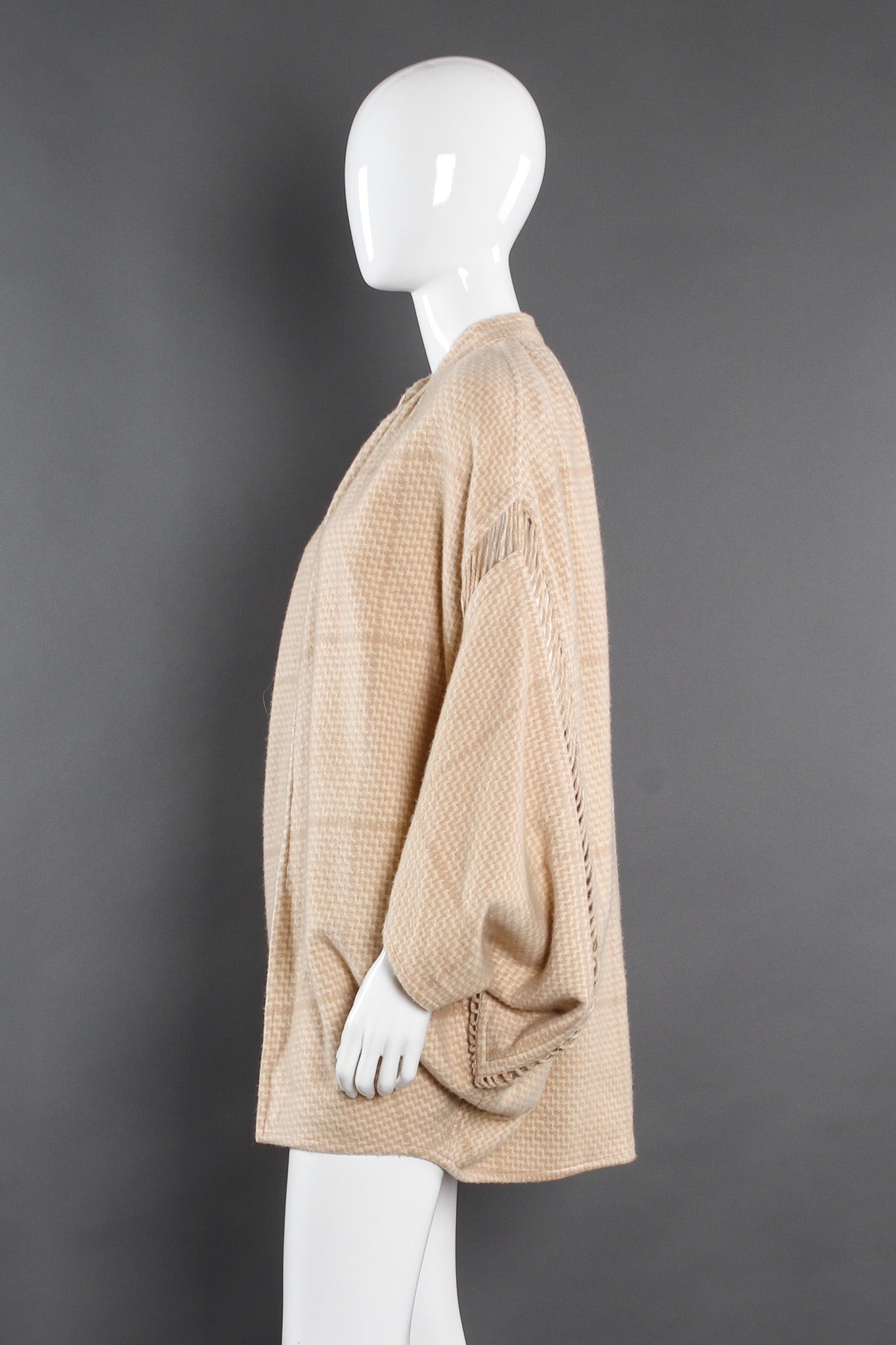 Vintage Laura Biagiotti Wool Poncho Cape mannequin side @ Recess Los Angeles