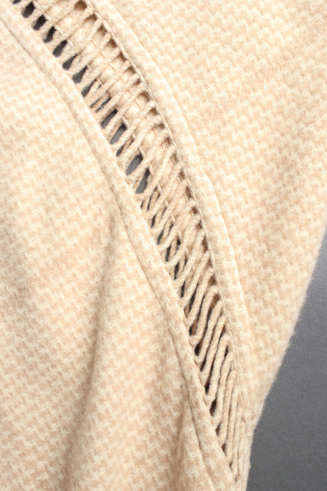 Vintage Laura Biagiotti Wool Poncho Cape cut out close @ Recess Los Angeles