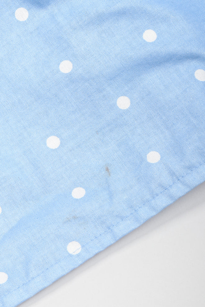 Recess Los Angeles Vintage Laura Ashley Polka Dot Broadcloth Strapless Cotton Ball Gown