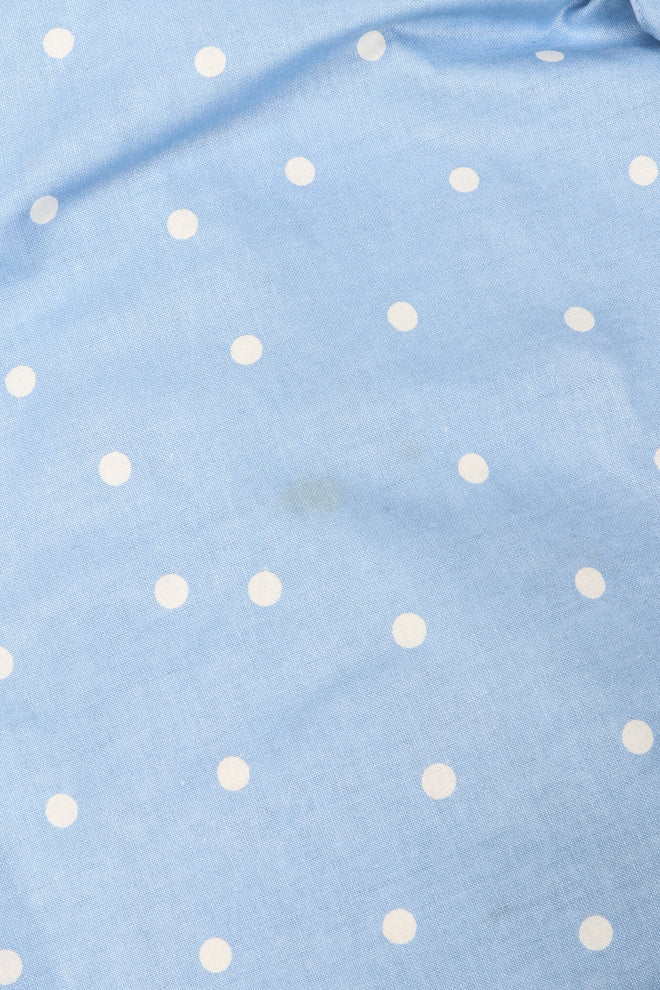 Recess Los Angeles Vintage Laura Ashley Polka Dot Broadcloth Strapless Cotton Ball Gown