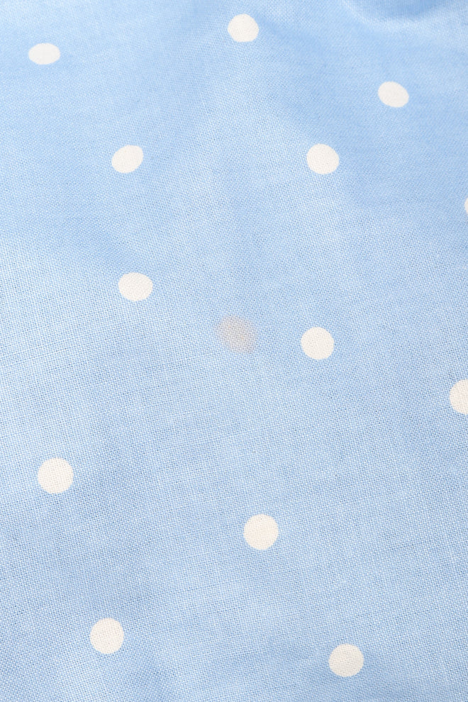 Recess Los Angeles Vintage Laura Ashley Polka Dot Broadcloth Strapless Cotton Ball Gown