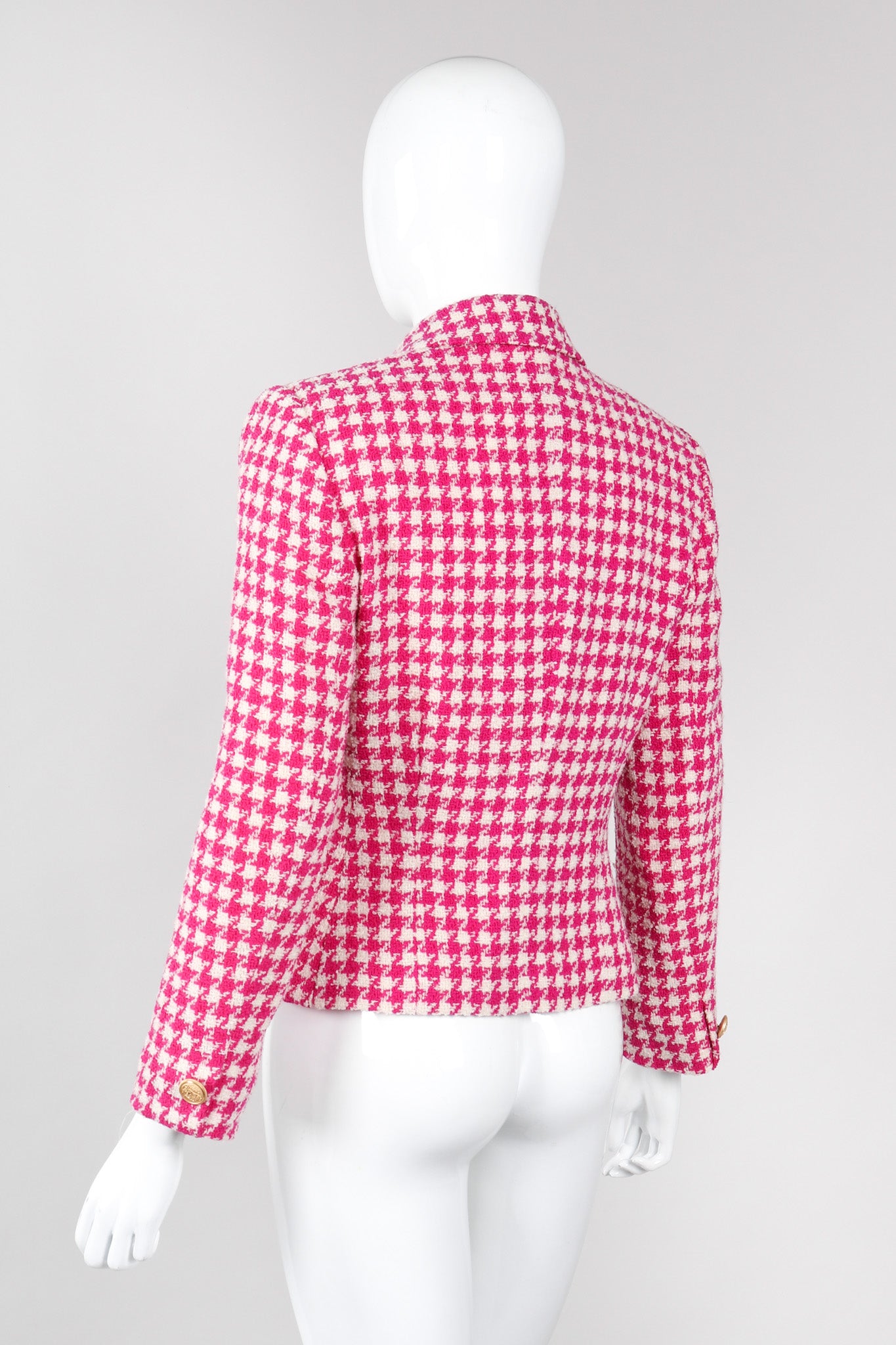 Recess Los Angeles Vintage Escada Laurél Fuchsia Houndstooth Blazer