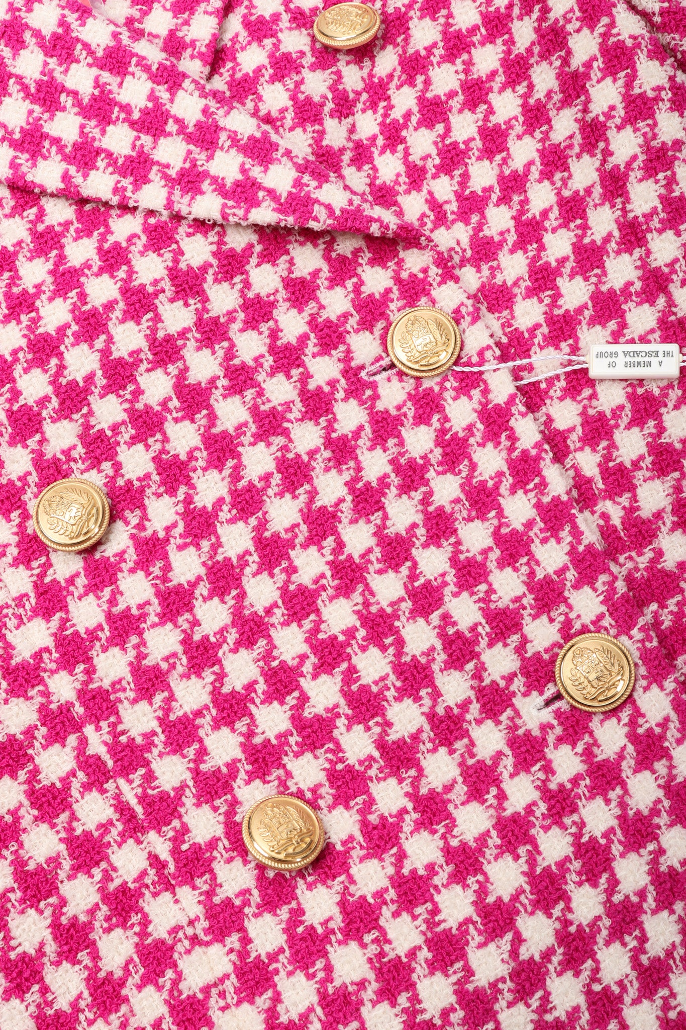 Recess Los Angeles Vintage Escada Laurél Fuchsia Houndstooth Blazer