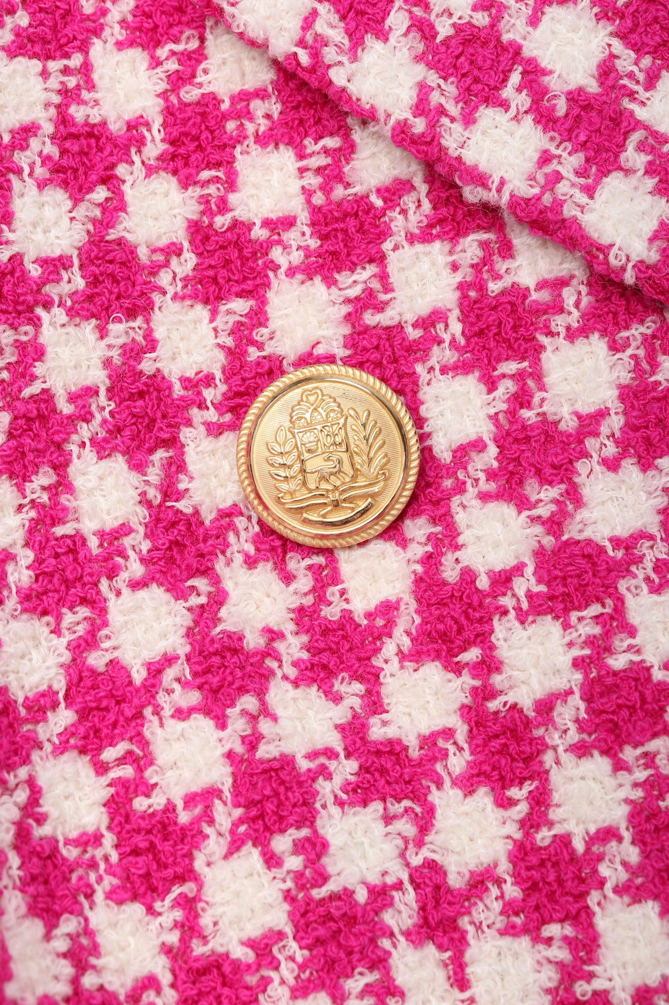 Recess Los Angeles Vintage Escada Laurél Fuchsia Houndstooth Blazer