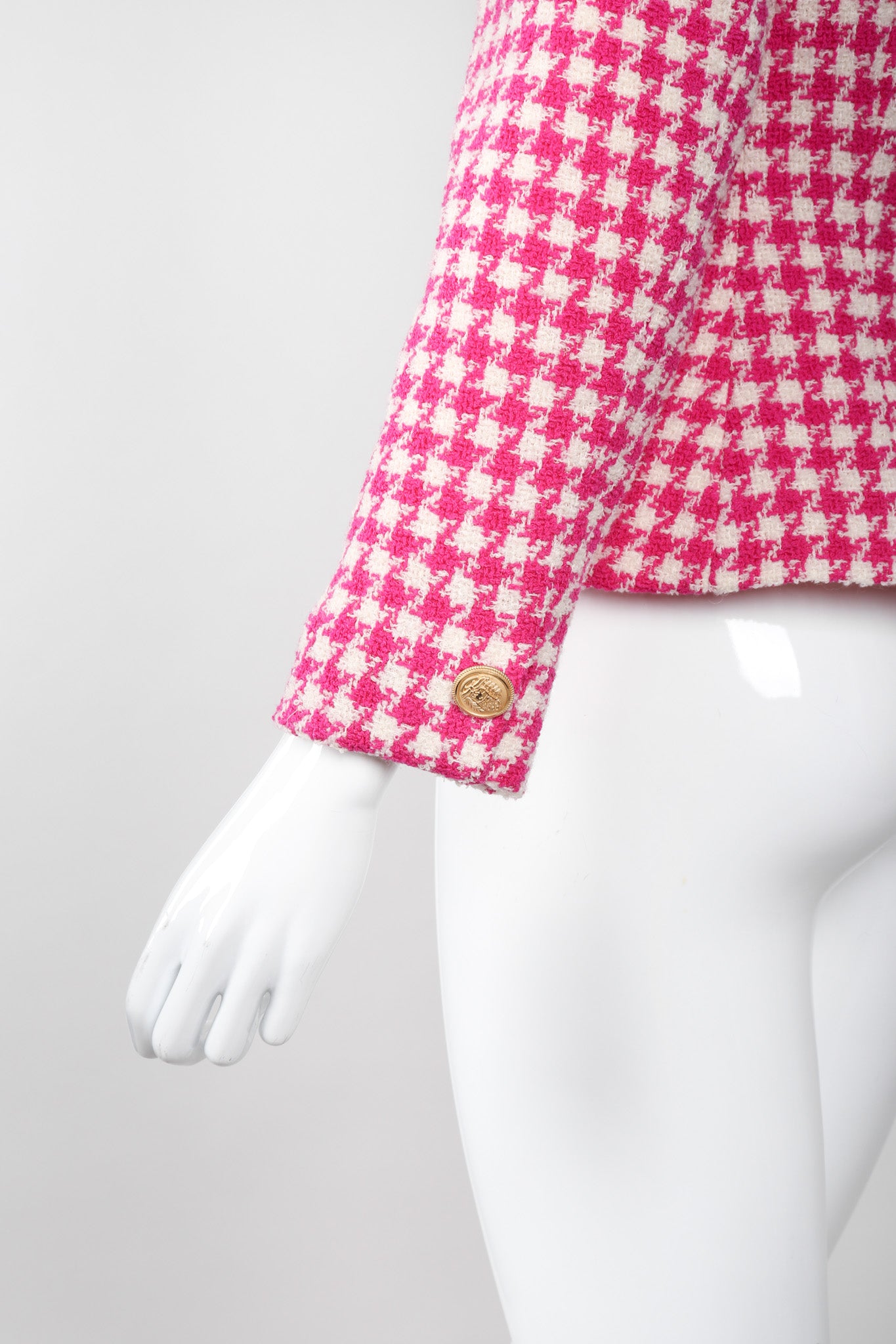 Recess Los Angeles Vintage Escada Laurél Fuchsia Houndstooth Blazer