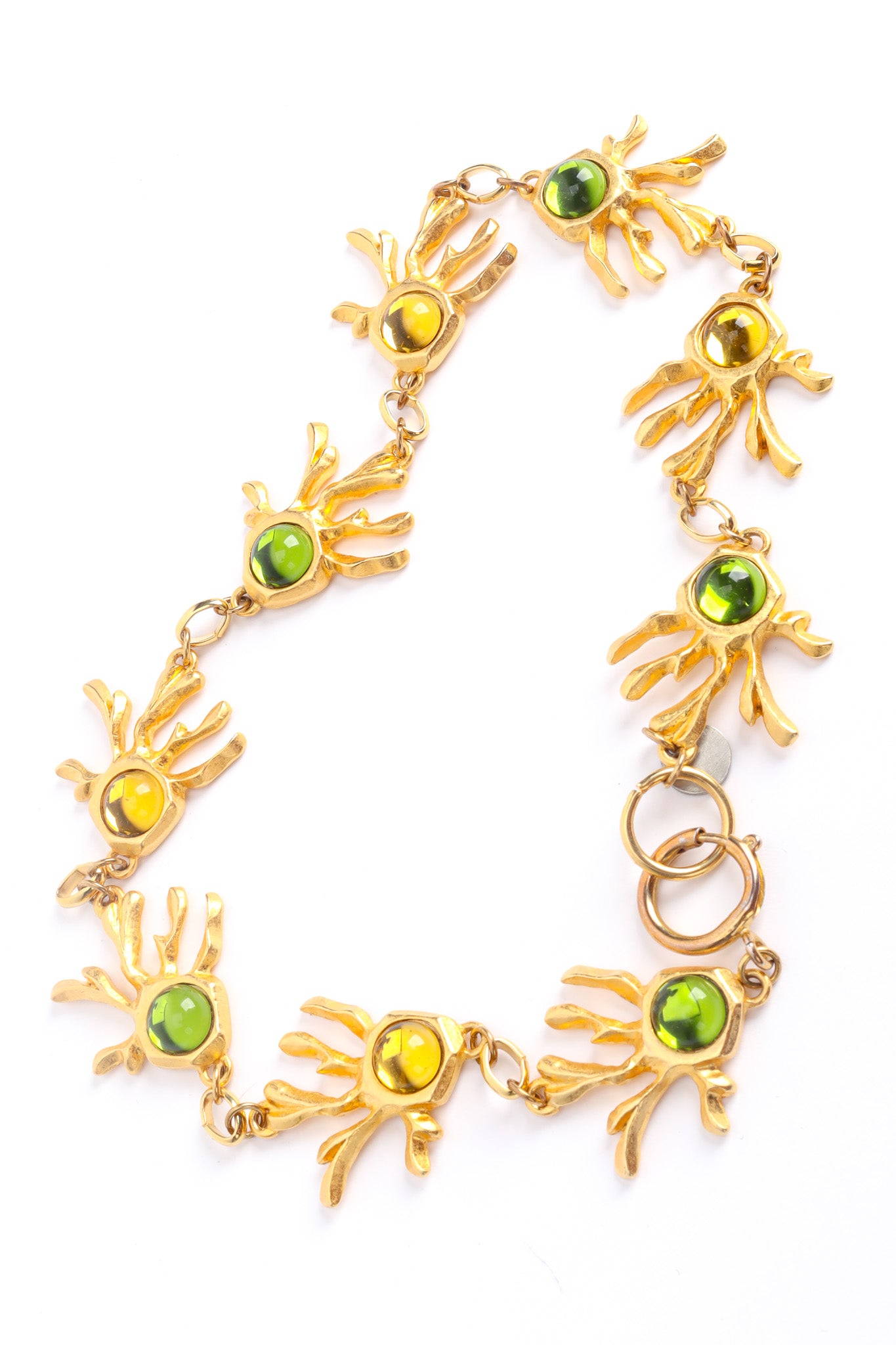 Le Thi Paris Abstract Jeweled Hand Necklace & Earring Set necklace close @ Recess LA