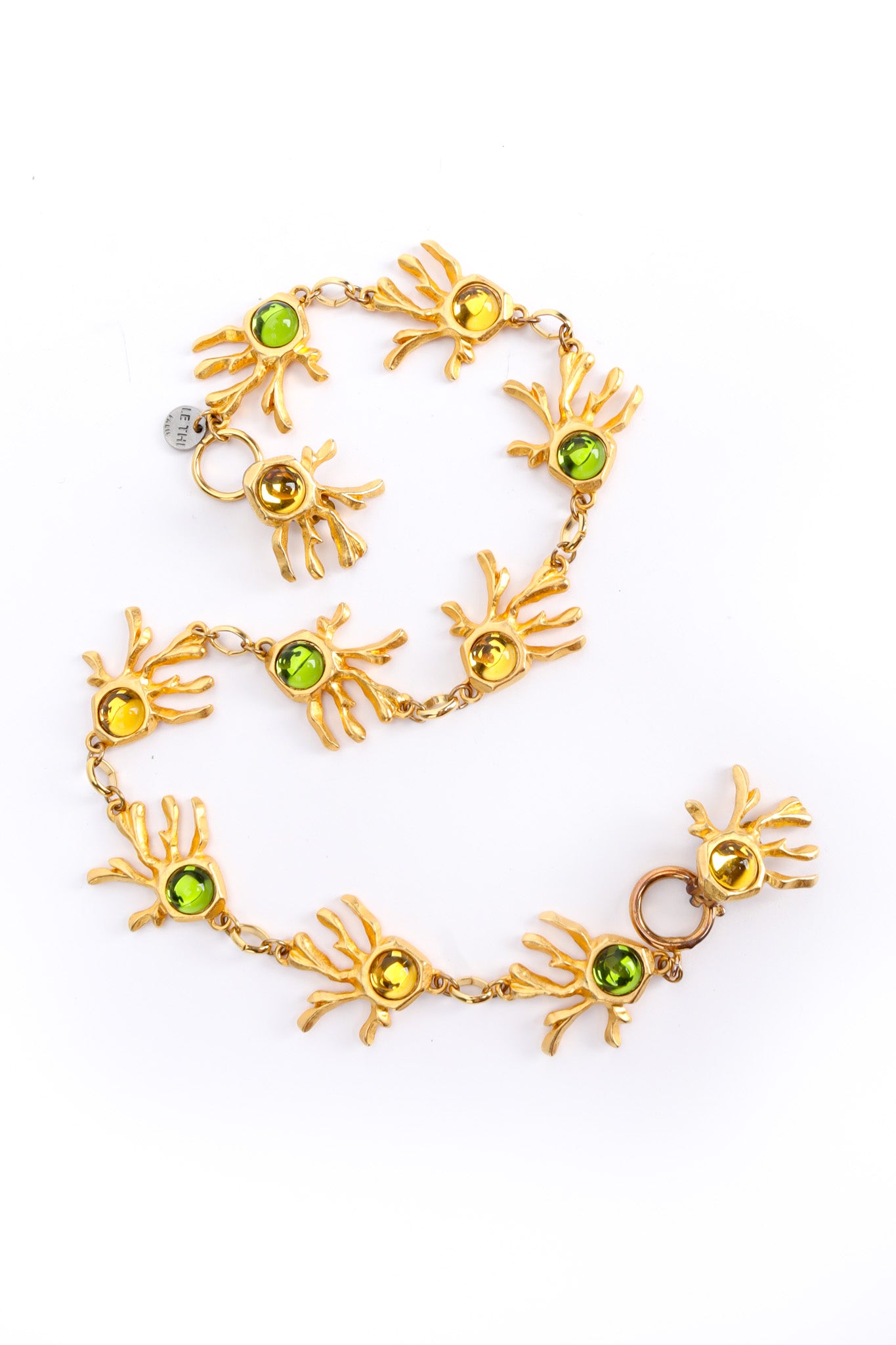 Le Thi Paris Abstract Jeweled Hand Necklace & Earring Set creative set @ Recess LA
