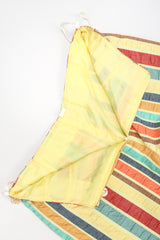 Recess Los Angeles Designer Consignment Vintage Leo Narducci Striped Seersucker Coin Fringe Crop Top & Pant Carnival Set