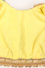 Recess Los Angeles Designer Consignment Vintage Leo Narducci Striped Seersucker Coin Fringe Crop Top & Pant Carnival Set